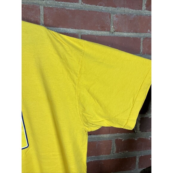 Vintage 90s Tommy Hilfiger Athletics Yellow Shirt USA Made Short Sleeve Adult XL - Picture 5 of 7